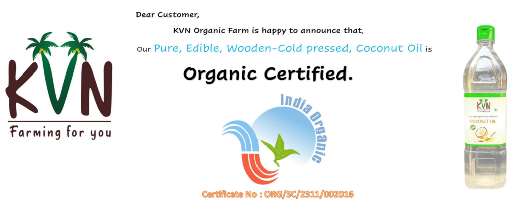 KVN Organic farm certificate image